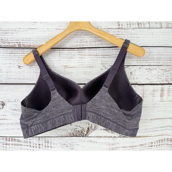 Cacique 42C Womens Bra Wireless‎ Comfort Adjustable Purple Lightly Lined Stretch - Picture 2 of 4